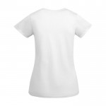 T-shirt en coton biologique en tricot pour femme 175 g/m² Roly couleur blanc deuxième vue arrière