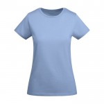 T-shirt en coton biologique en tricot pour femme 175 g/m² Roly couleur bleu ciel