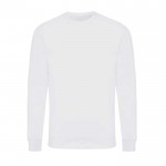 Sweat col rond en coton écologique 340 g/m2 Iqoniq Zion couleur blanc