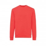 Sweat col rond en coton écologique 340 g/m2 Iqoniq Zion couleur rouge