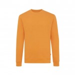 Sweat col rond en coton écologique 340 g/m2 Iqoniq Zion couleur orange