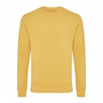 Sweat col rond en coton écologique 340 g/m2 Iqoniq Zion couleur jaune