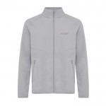 Veste en polyester recyclé anti-boulochage, 240 g/m², Iqoniq couleur gris clair vue avec logo