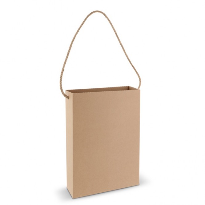 Sac en carton vertical avec anse longue en jute fabrication UE