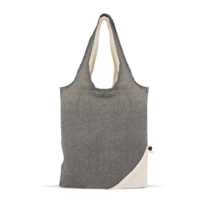 Sac pliable bicolore en coton recyclé OEKO-TEX 140 g/m2