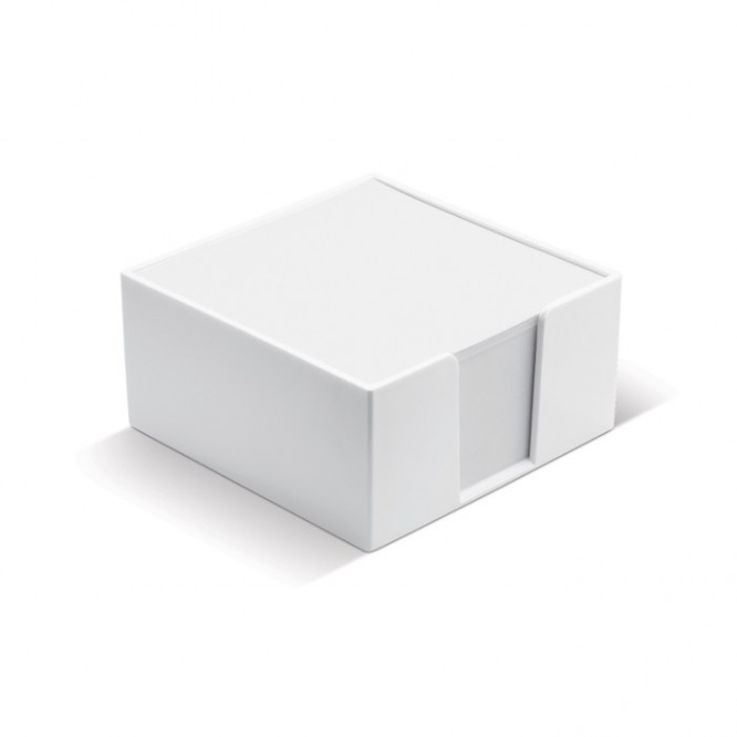 Bloc-notes cube de 320 feuilles blanches en plastique 10x10x5 cm