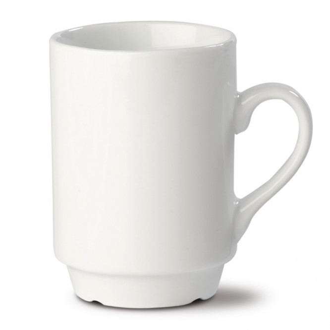 Tasse empilable en porcelaine blanche avec capacité de 160ml