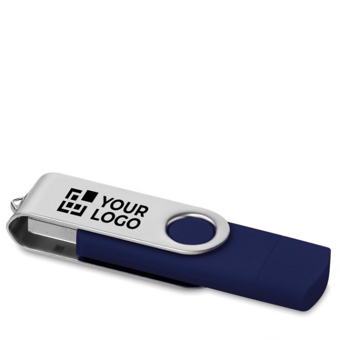Clé USB 32Go noire à personnaliser - USB 2.0/Micro USB