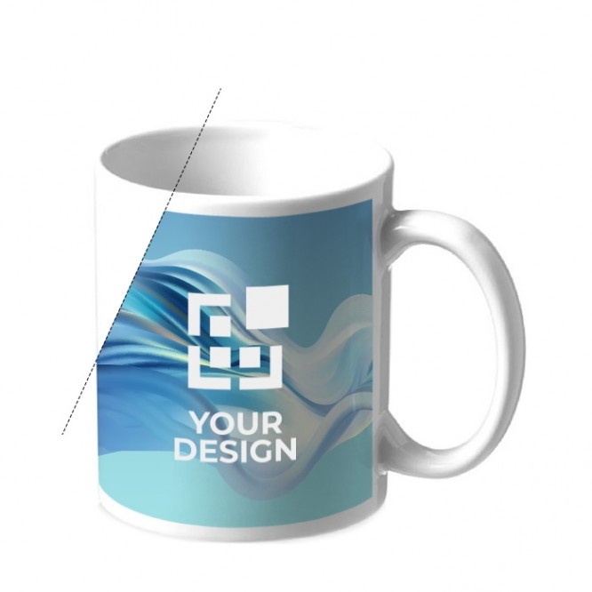 Mug personnalisable par sublimation avec zone d'impression