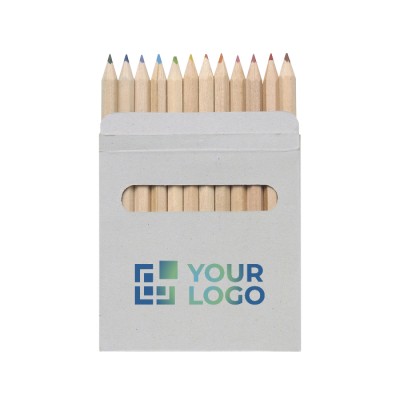 Crayon de couleur, Objets publicitaires, Mini trousse de crayons de  couleur personnalisables