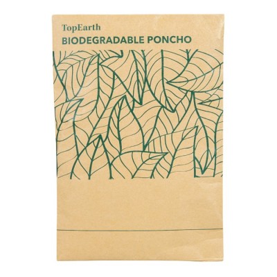 Poncho écologique avec capuche en matériau biodégradable 127x100 cm