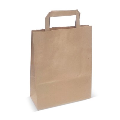 Petit sac en papier kraft avec anses en papier et certification FSC