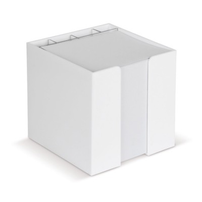Cube de 800 feuilles blanches dans une boîte porte-crayons 10x10x10cm