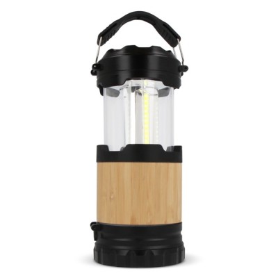 Lampe polyvalente qui agit comme une lanterne en ABS et bambou