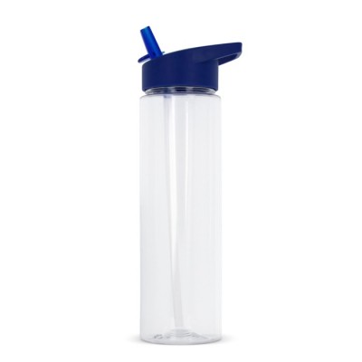 Gourde en RPET transparente avec bouchon à paille pliable 600ml