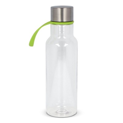 Gourde en RPET transparente avec anse de transport caoutchouc 600ml