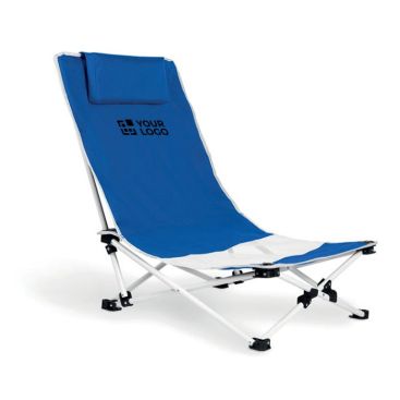 Chaise de plage publicitaire avec votre logo vue avec zone d'impression