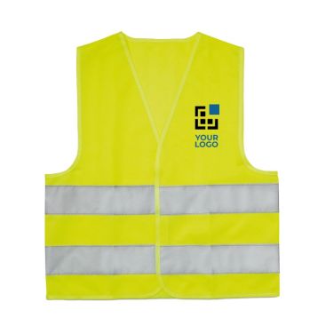 Gilet réfléchissant personnalisé enfants couleur  jaune