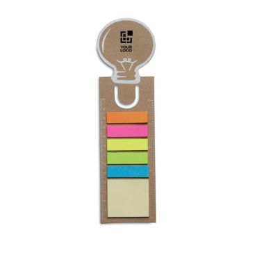 Marque-page avec notes autocollantes couleur  beige