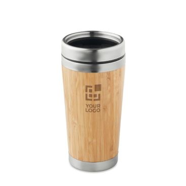 Mug isotherme de voyage 400ml couleur bois