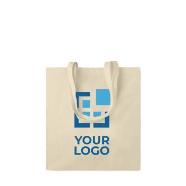 Tote bag publicitaire à soufflet vue avec zone d'impression