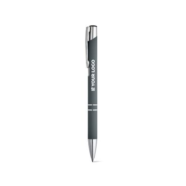 Stylo personnalisé en aluminium et caoutchouc avec zone d'impression