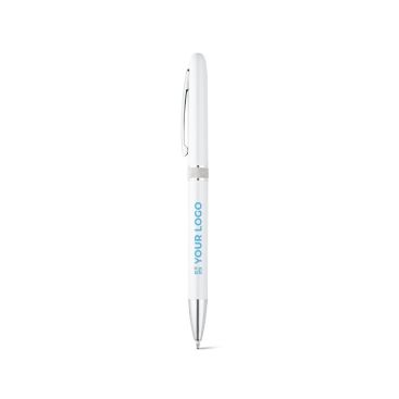 Stylo personnalisable au design arrondi avec zone d'impression