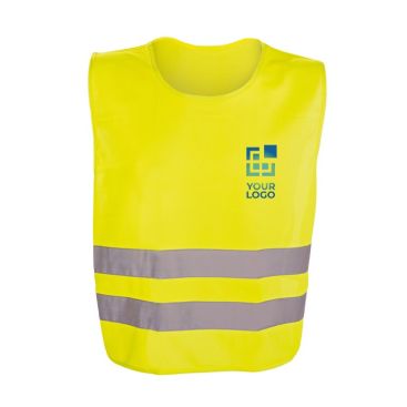 Gilet réfléchissant avec fermeture latéral couleur jaune