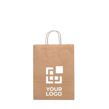 Sac en papier avec logo pour commerce vue avec zone d'impression