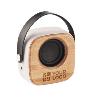 Mini enceinte personnalisable en bambou