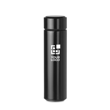 Thermos avec thermomètre tactile et infuseur couleur noir