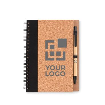 Carnet personnalisé avec logo écologique couleur noir