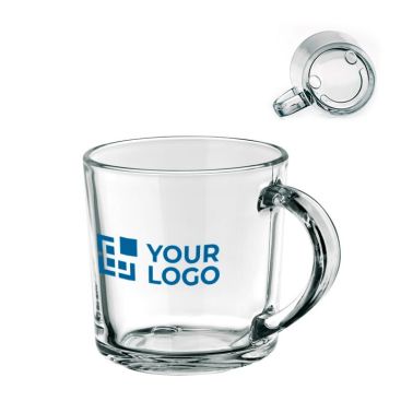 Tasse publicitaire en verre pour le café avec zone d'impression