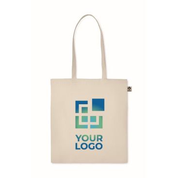 Tote bag écologique personnalisé vue avec zone d'impression