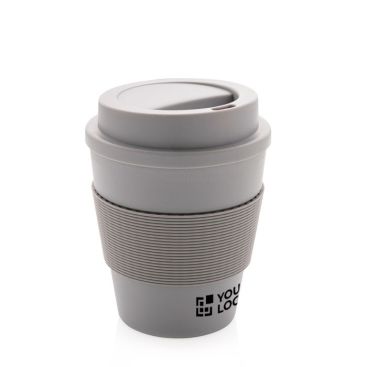 Mug à emporter avec couvercle vissé avec zone d'impression