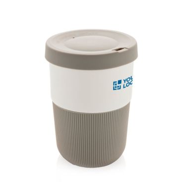 Tasse à emporter avec bande en silicone avec zone d'impression