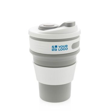 Mug takeaway pliable pour voyage avec zone d'impression