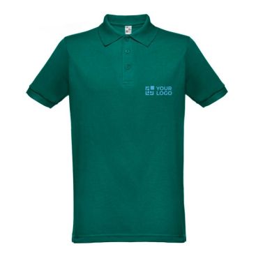 Polos avec logo en couleur en coton et polyester 200 g/m² THC Berlin