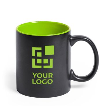 Mug publicitaire bicolore pour entreprise couleur vert clair