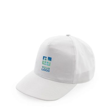 Casquette avec logo pour les entreprises vue avec zone d'impression