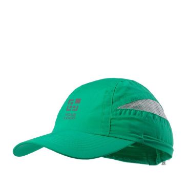 Casquette de sport avec aération vue avec zone d'impression