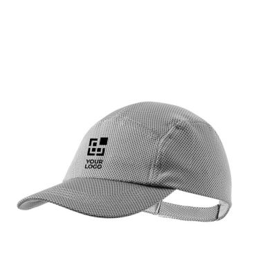 Casquette de sport contre UV rafraichissante vue avec zone d'impression