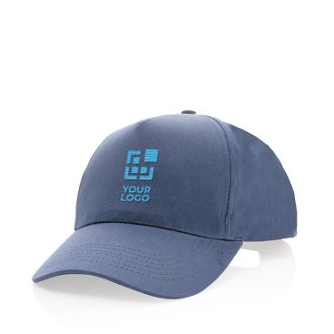 Casquettes personnalisables écologiques vue avec zone d'impression