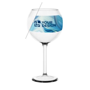 Verre personnalisable de forme ovale avec zone d'impression