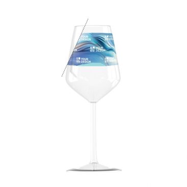 Verre à vin publicitaire pour entreprise avec zone d'impression