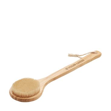 Brosse de bain avec poils en nylon couleur bois