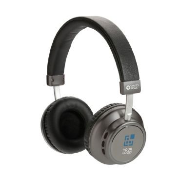 Casque audio sans fil en aluminium avec zone d'impression