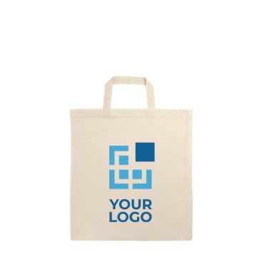 Tote bag personnalisé avec anses courtes vue avec zone d'impression