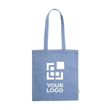 Tote bag avec logo en coton recyclé 120 g/m2 vue avec zone d'impression