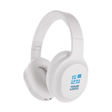 Casque publicitaire pour cadeau premium couleur blanc avec logo